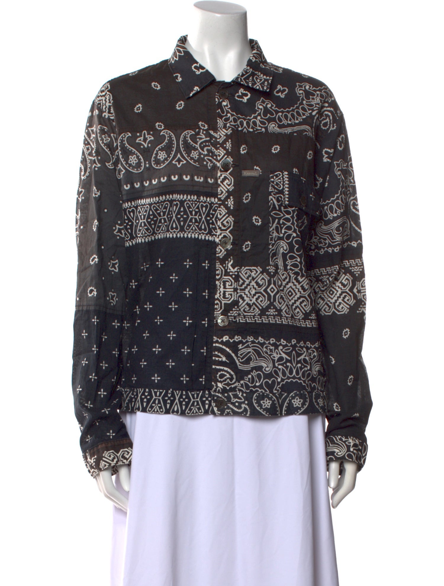 Kapital Paisley Patchwork Printed Button-Up Top