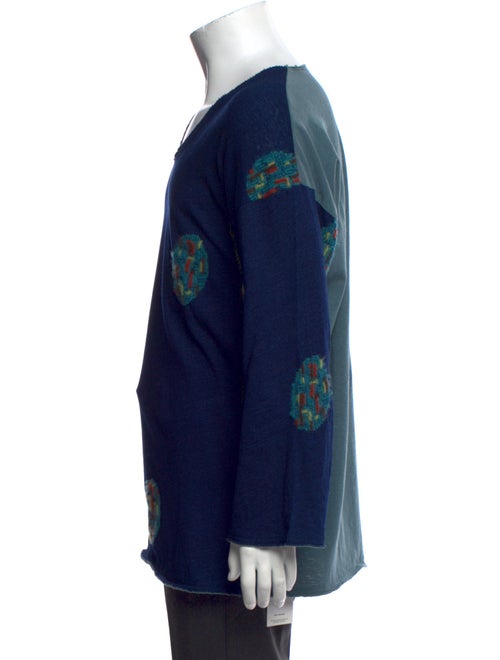 Kapital Graphic Print V-Neck Pullover