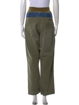 Kapital Colorblock Pattern Straight Leg Pants