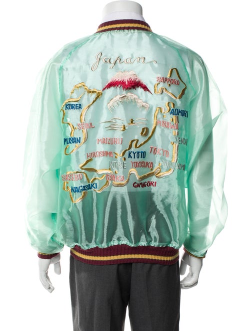 Kapital Sheer Pearl Mosquito Guard Souvenir Graphic Print Bomber Jacket