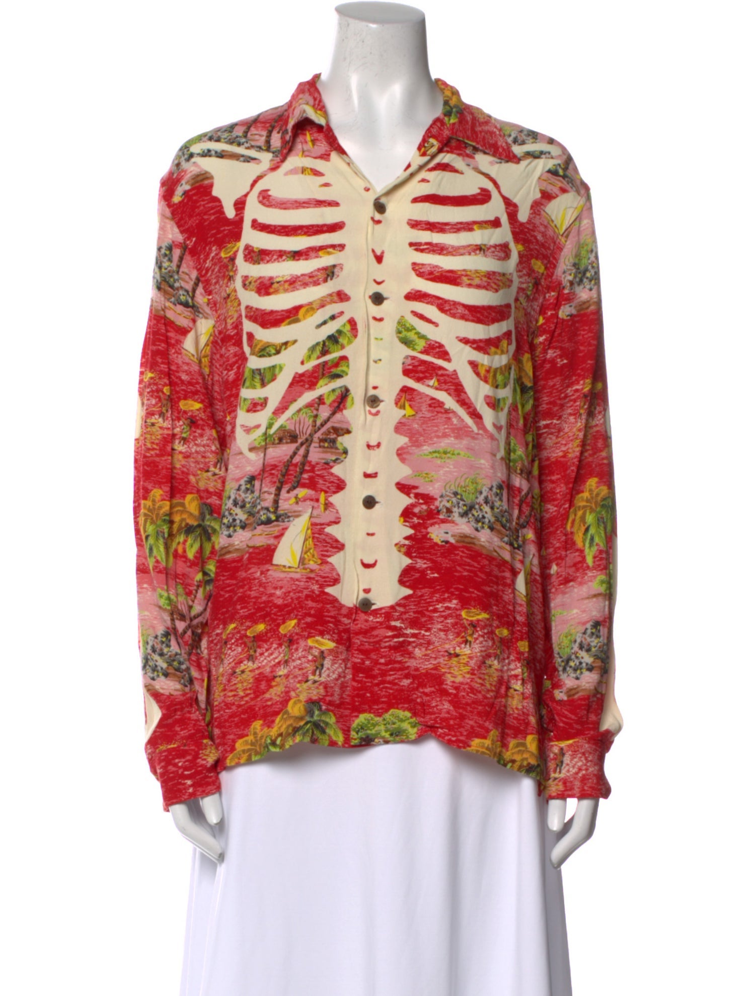 Kapital Printed Long Sleeve Blouse
