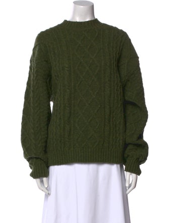 Kapital 5G Wool Cable Knit Elbow Wool Pullover