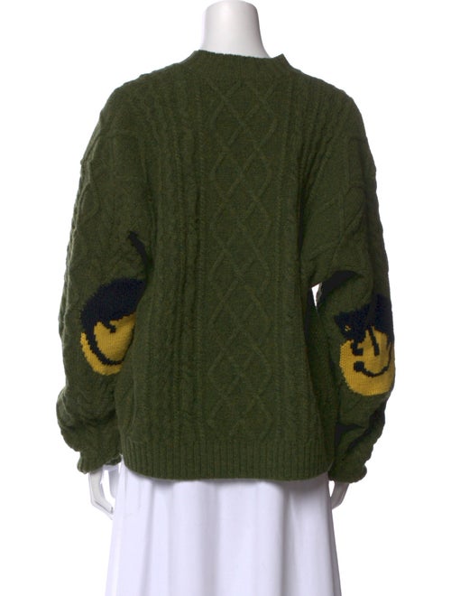 Kapital 5G Wool Cable Knit Elbow Wool Pullover