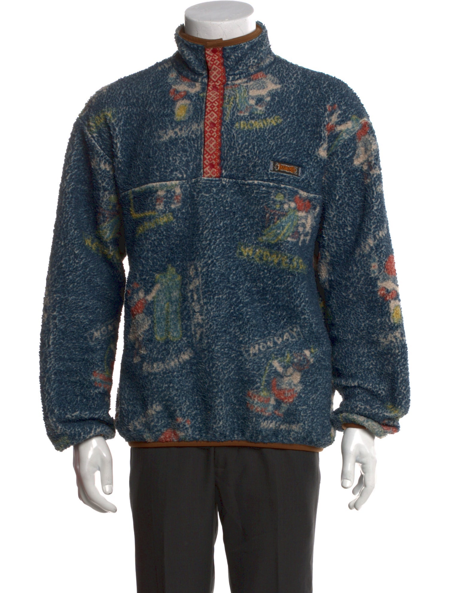 Kapital Calendar Printed Polo Sweater