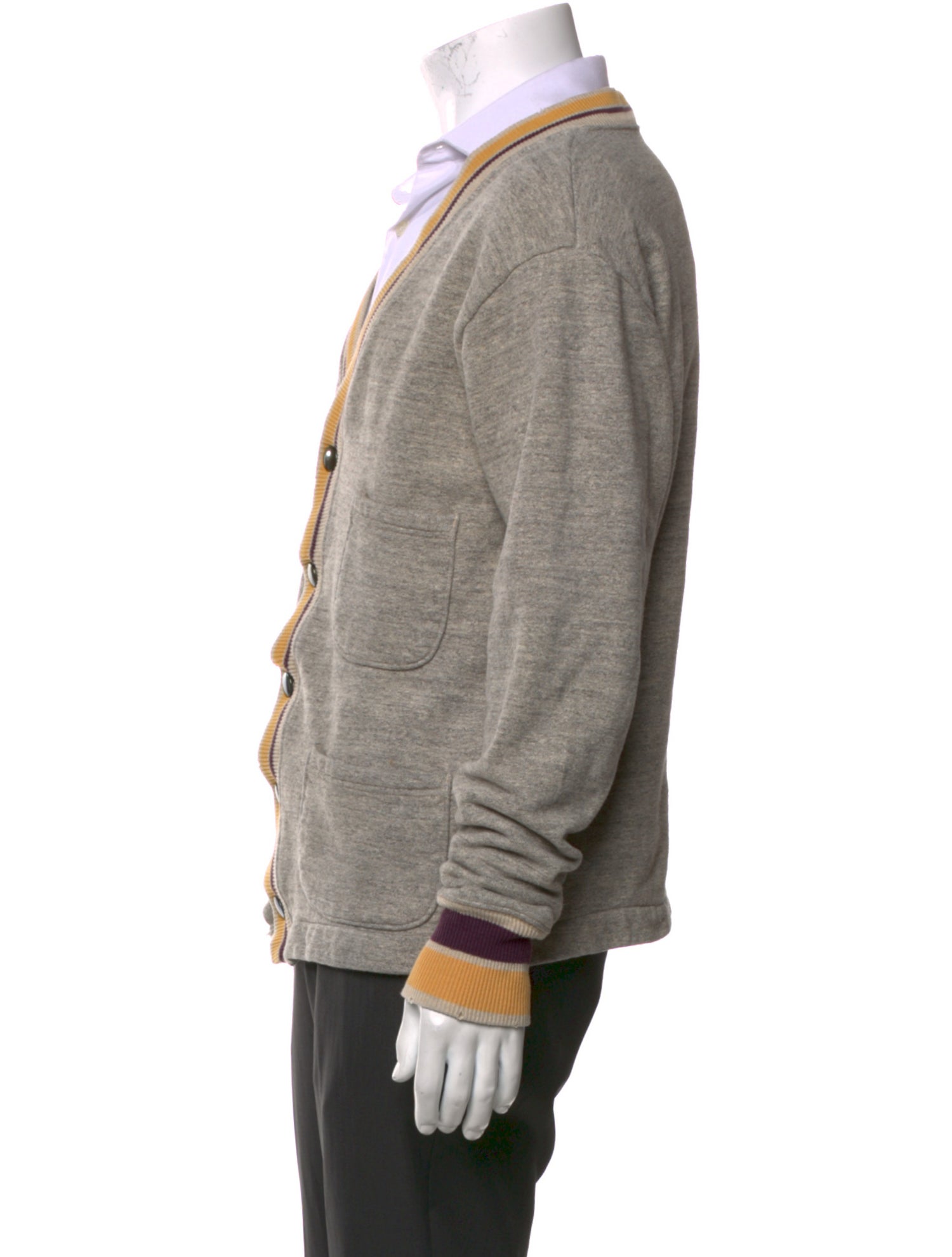 Kapital Striped V-Neck Cardigan