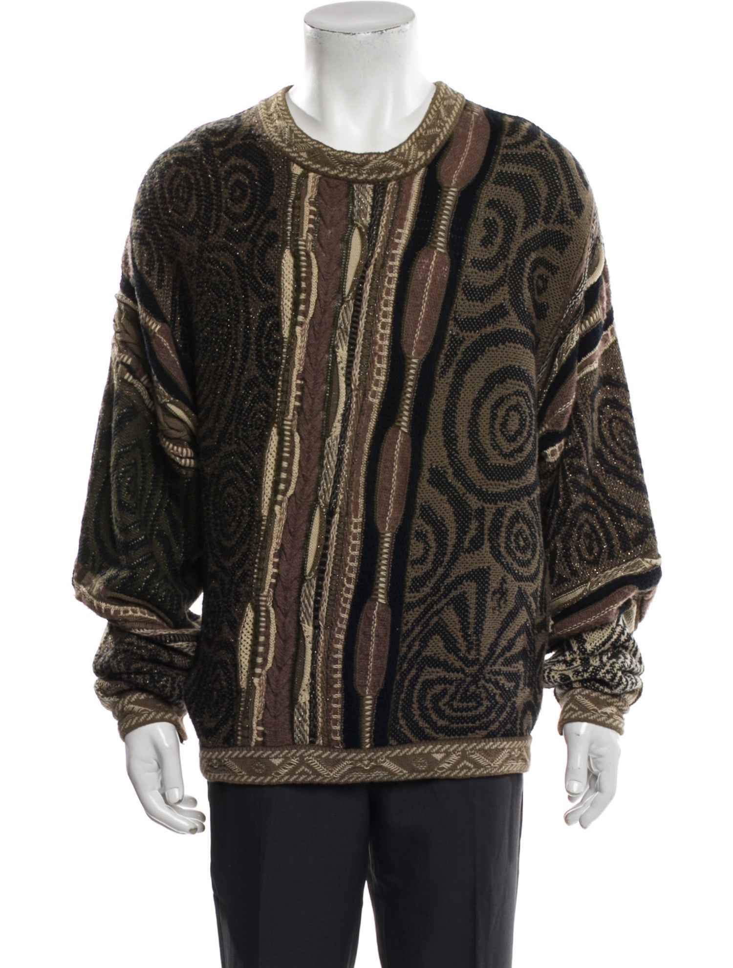 Kapital Patterned Scoop Neck Pullover