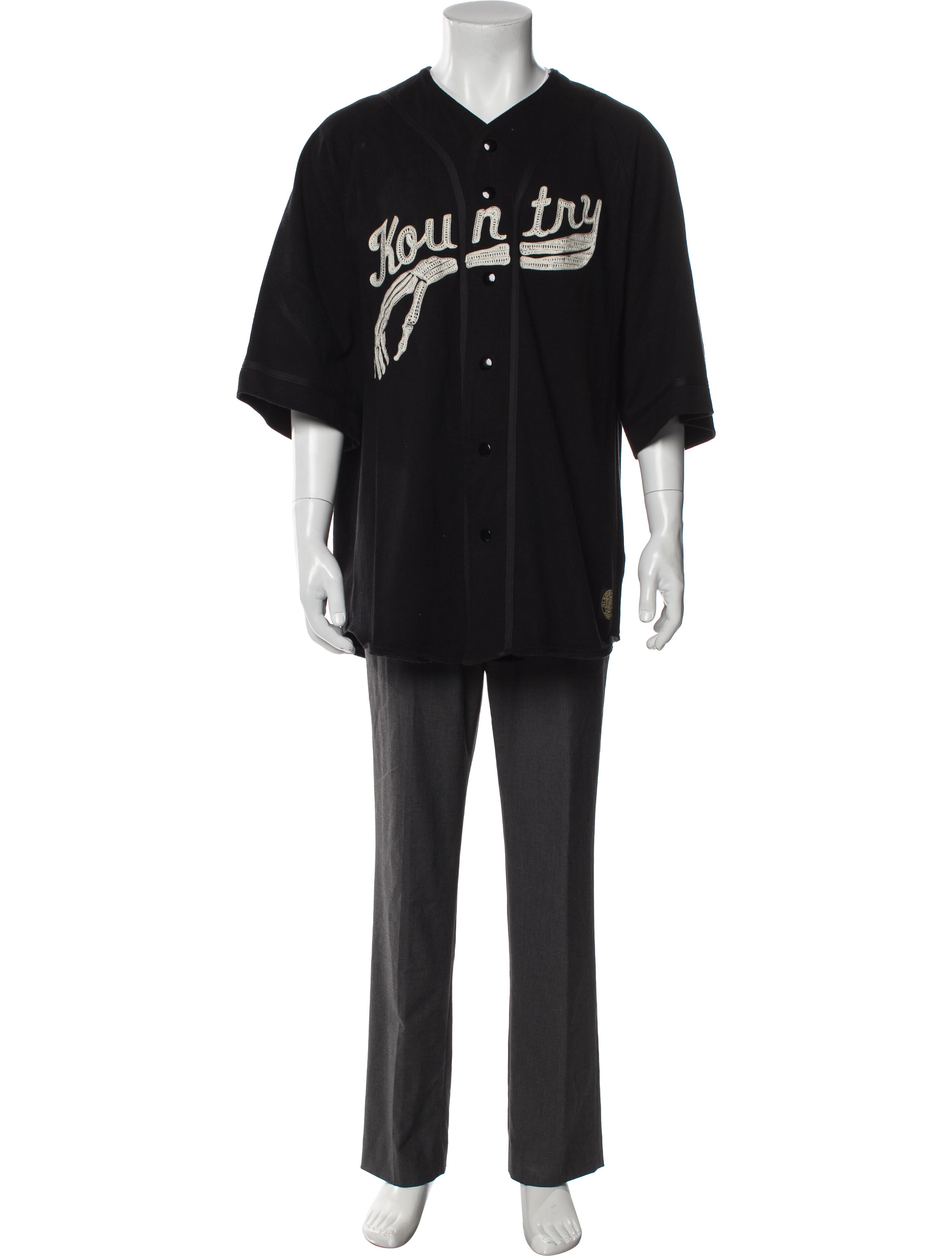 Kapital Kountry Skeleton Baseball Jersey Graphic Print Parka