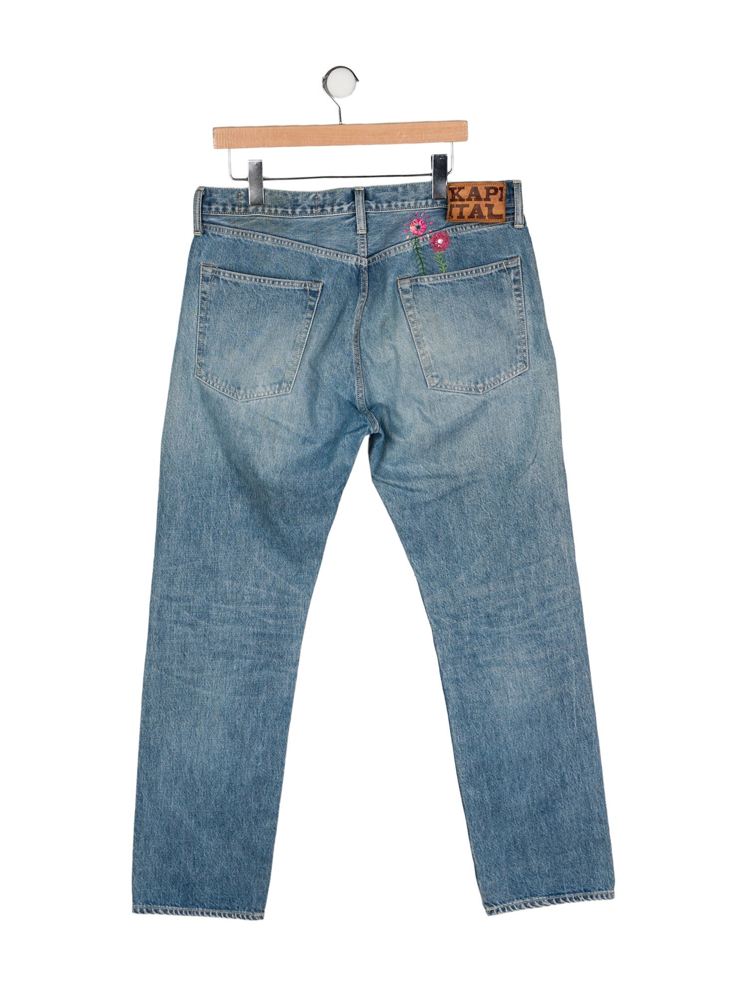 Kapital 5P 'Monkey' Patchwork Straight-Leg Jeans