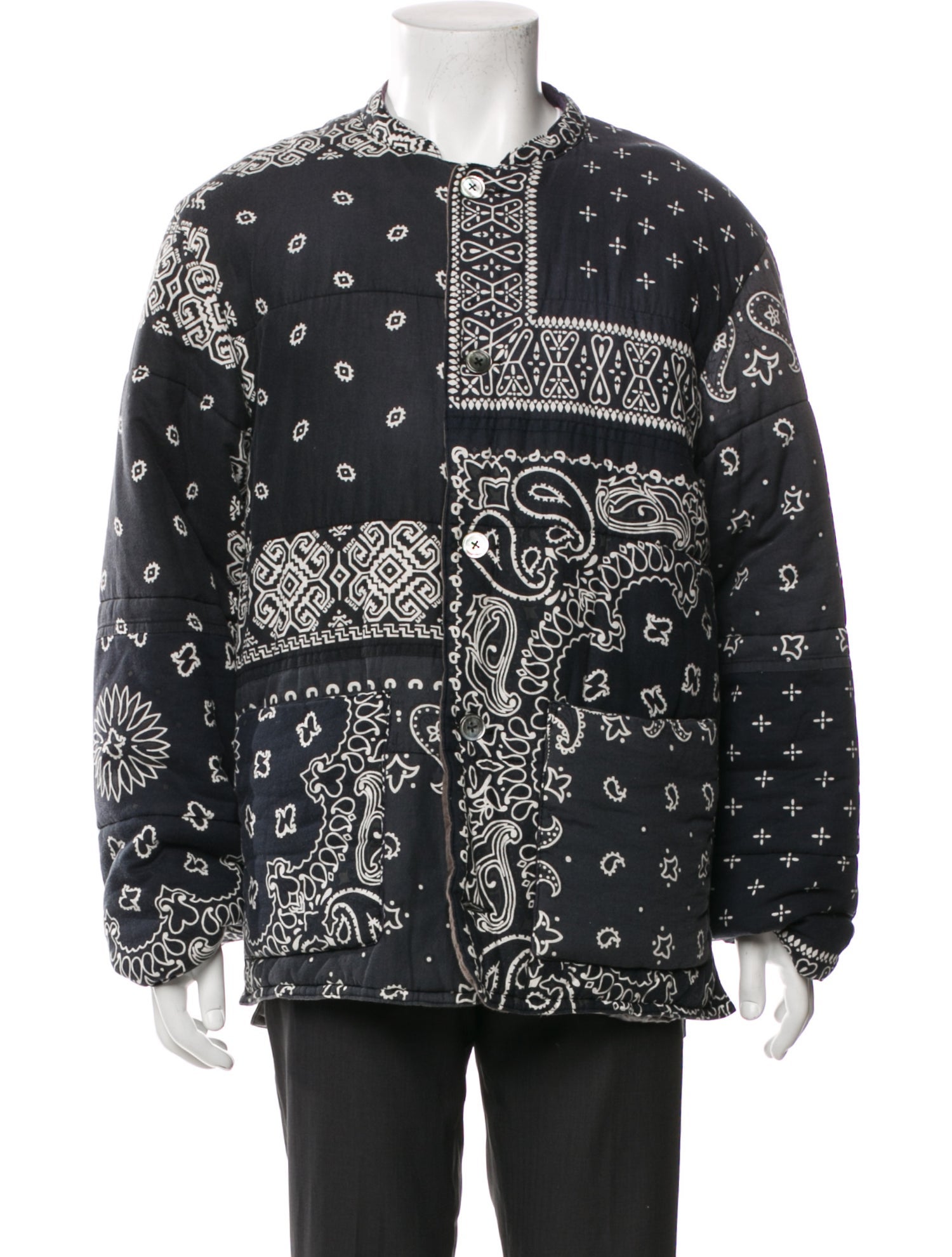 Kapital Patchwork Quilt Samue Paisley Print Jacket