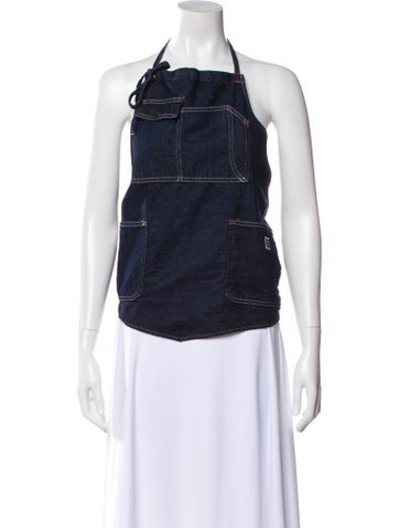 Pre-owned Kapital Halterneck Sleeveless Top In Blue