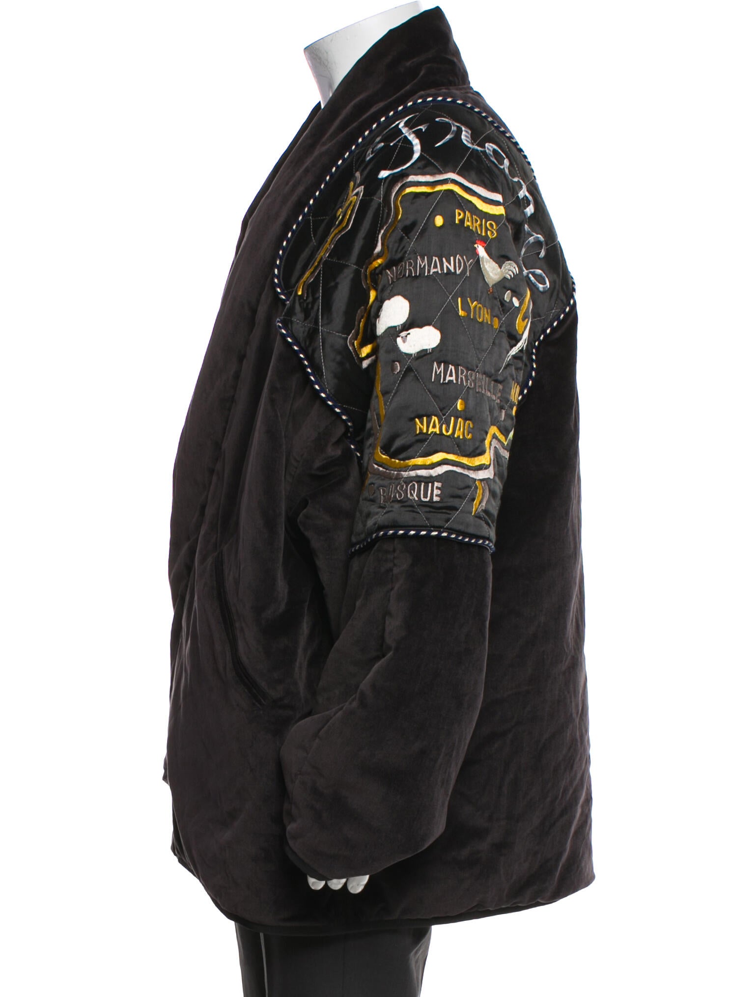 Kapital Velveteen Sham Bomber France Graphic Print Jacket
