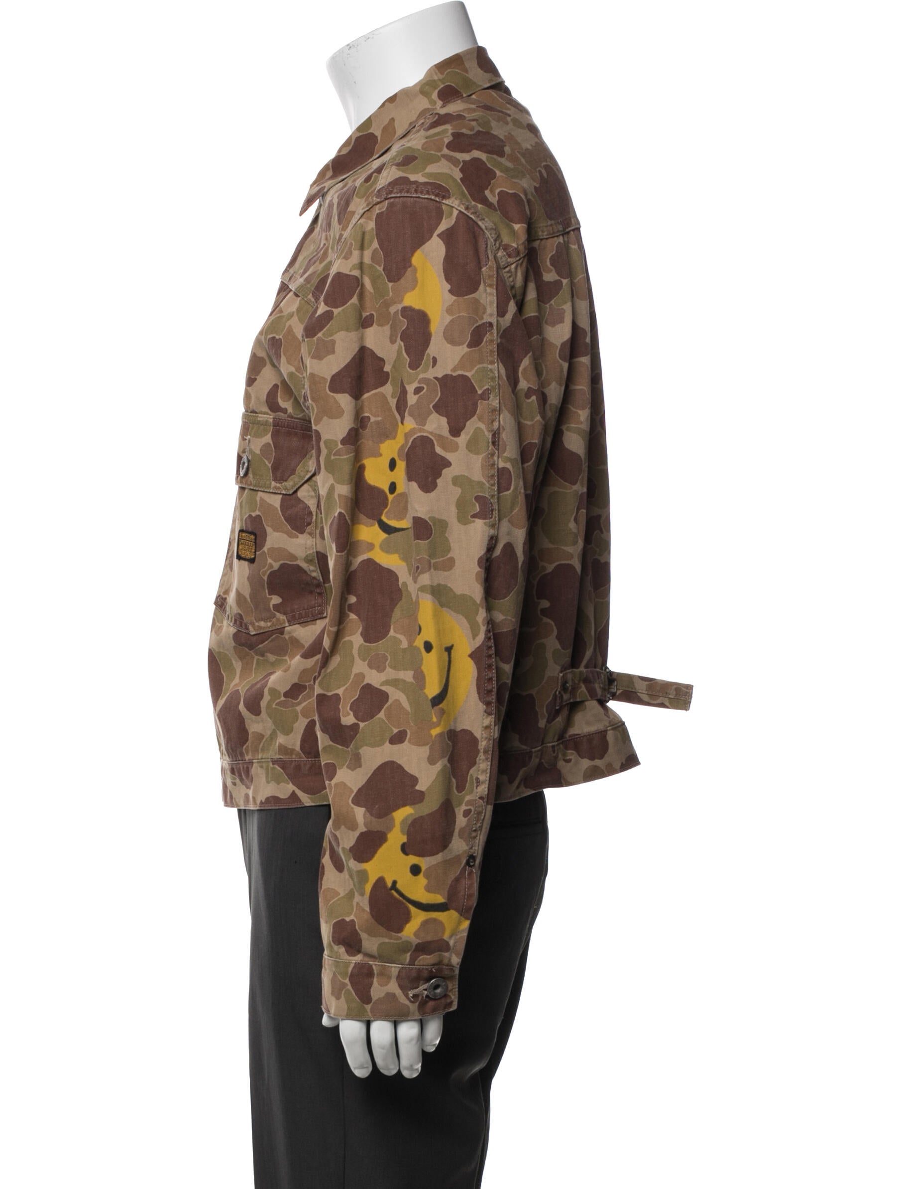 Kapital Happy Peek-a-boo Camo Camouflage Print Denim Jacket