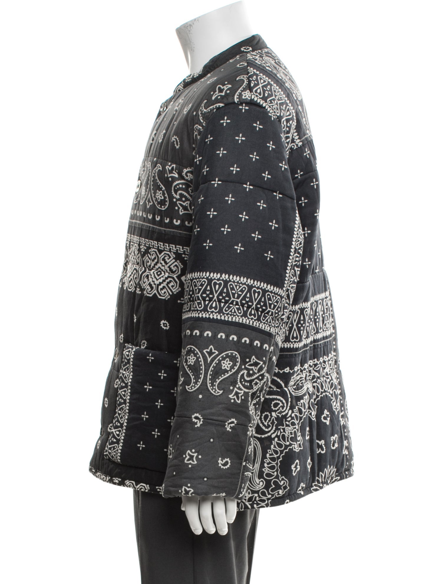 Kapital Gauze Bandana Patchwork Quilt Samue Graphic Print Coat