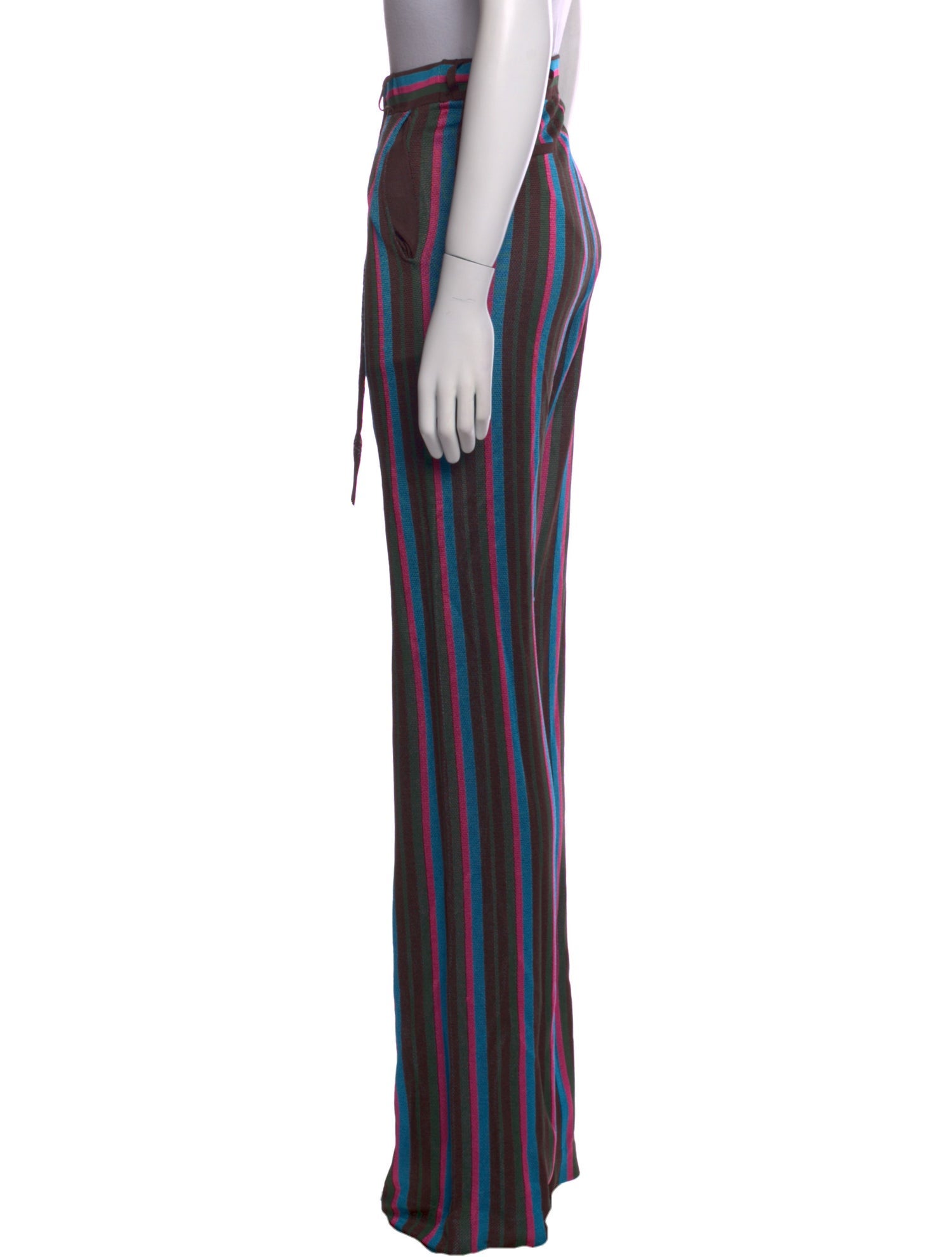 Karl Lagerfeld X Kenneth Ize Striped Wide Leg Pants