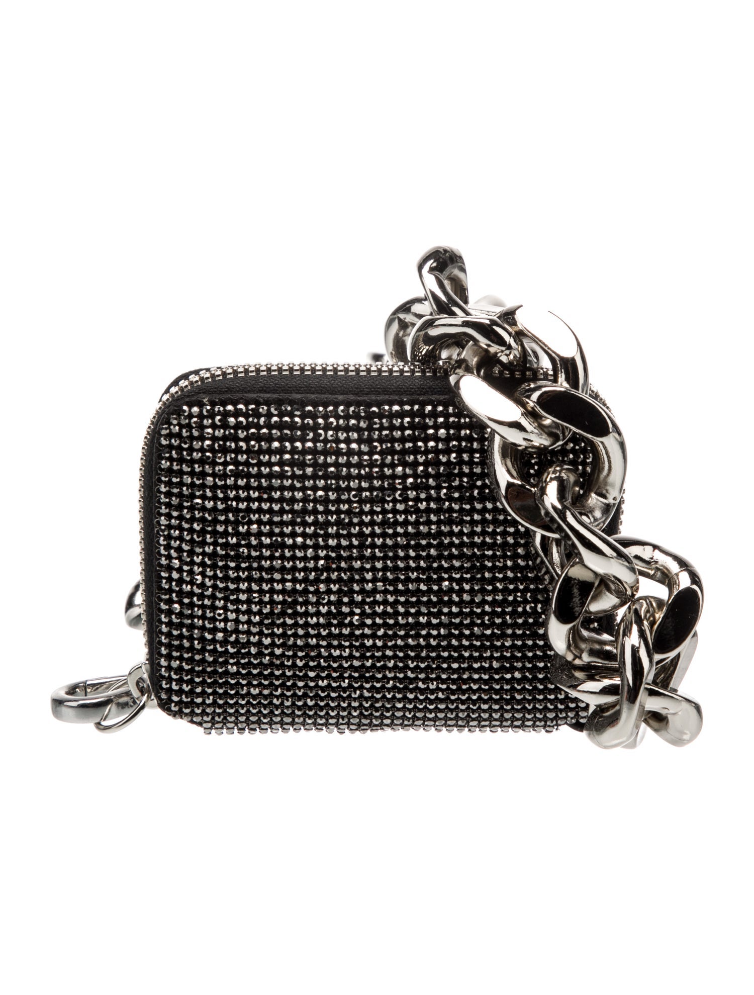 KARA Crystal Embellished Cobra Bike Wallet on Chain