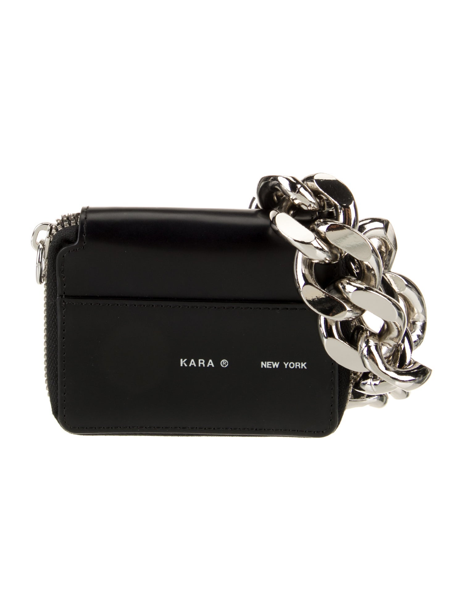 KARA Leather Graphic Print Wallet