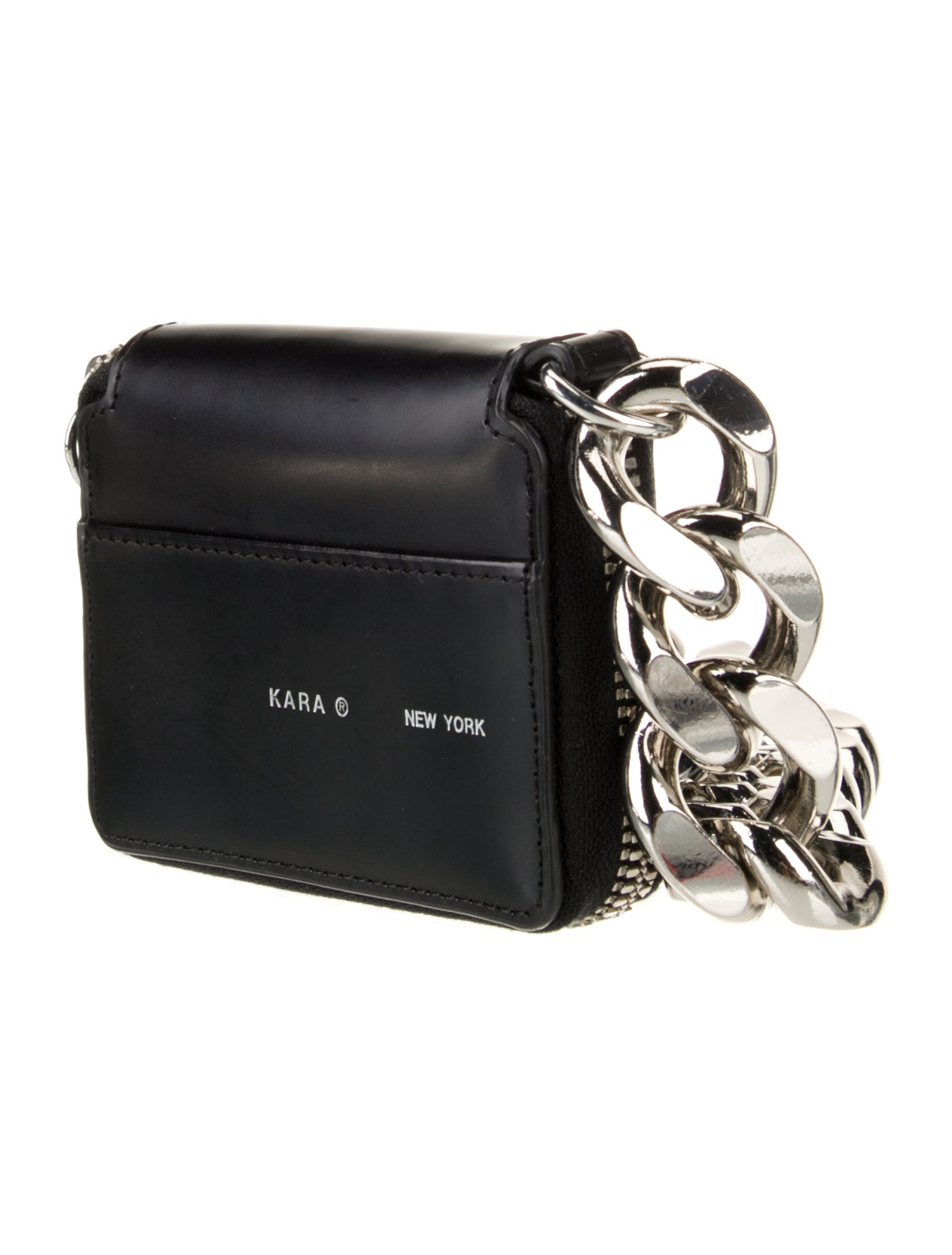 KARA Leather Graphic Print Wallet