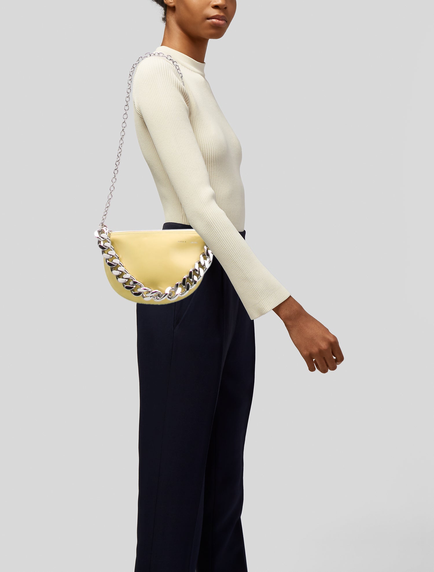 KARA Leather Top Handle Bag