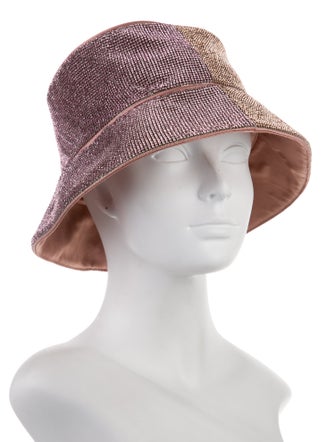 KARA Satin Beaded Bucket Hat