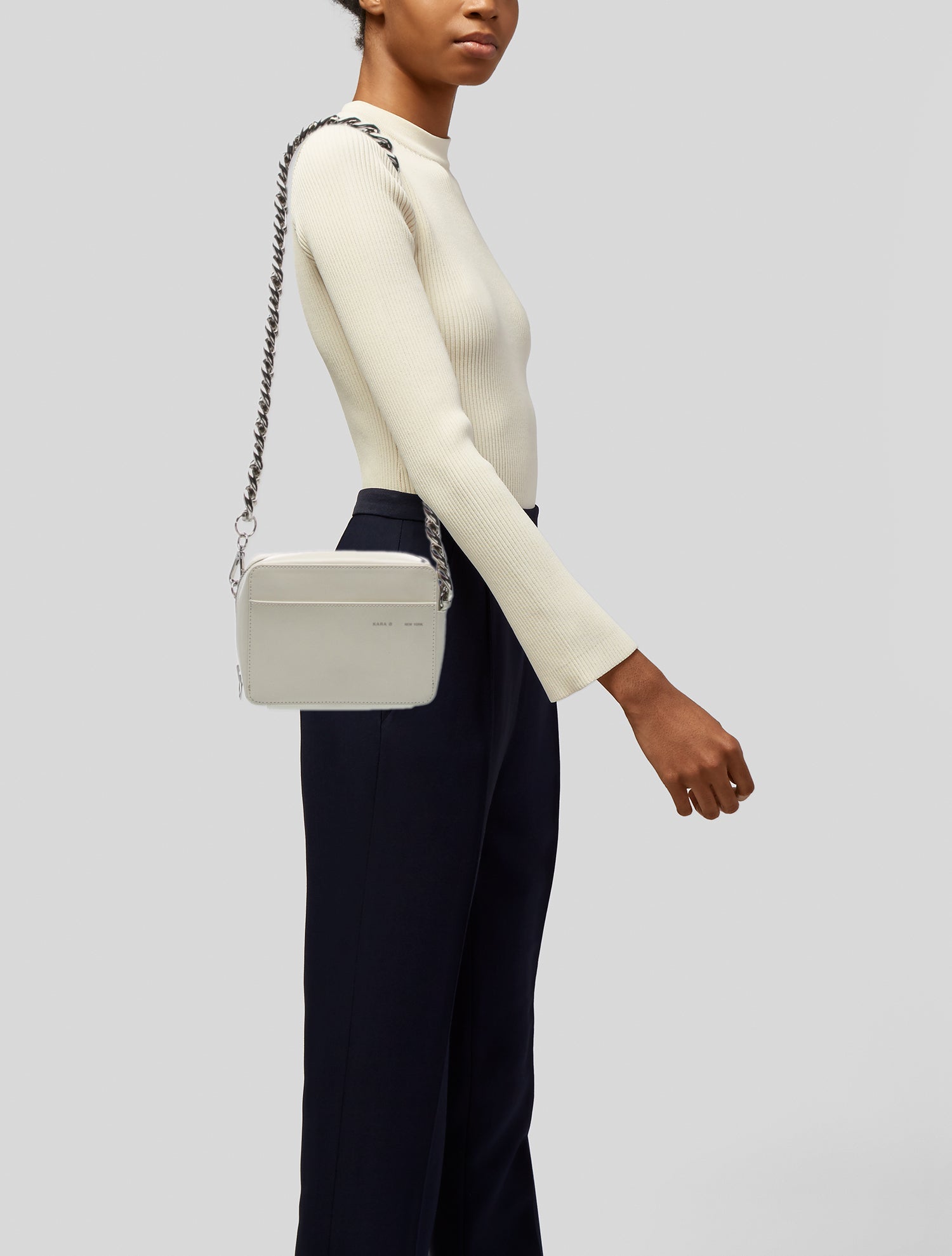 KARA Leather Shoulder Bag