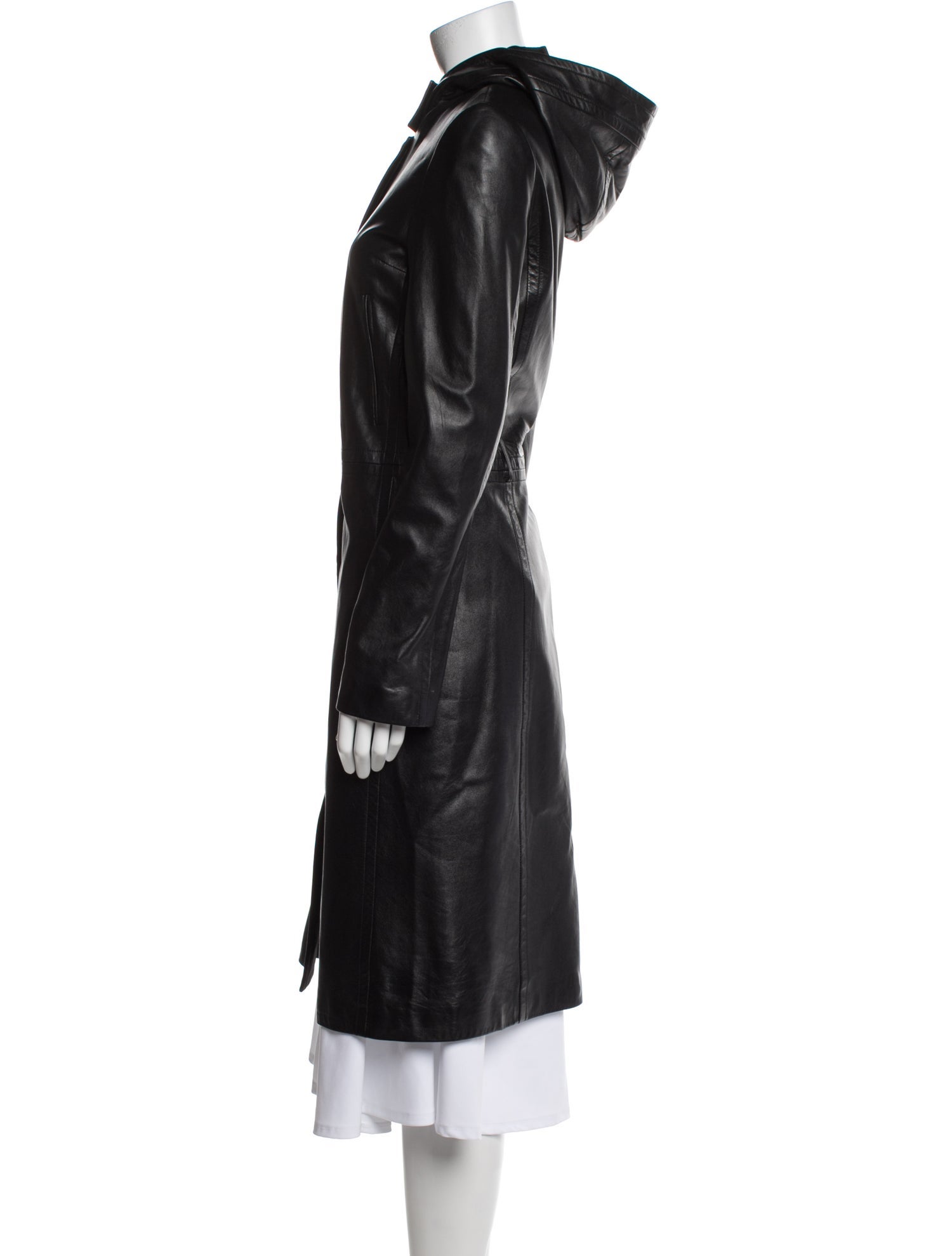 Katayone Adeli Leather Trench Coat