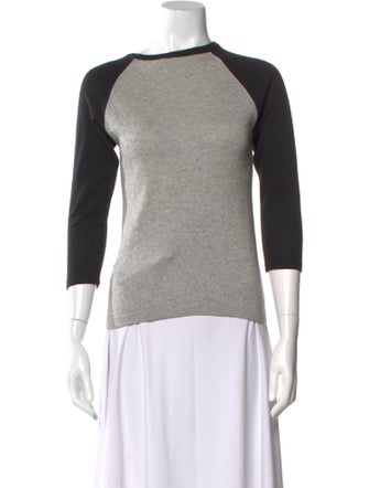 Katayone Adeli Silk Scoop Neck Sweater