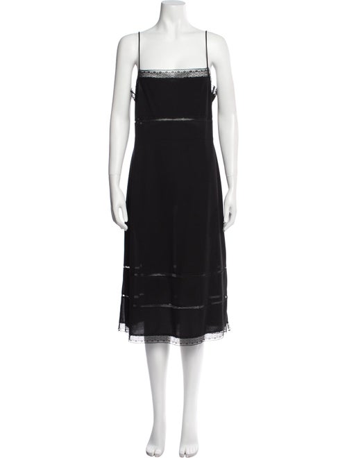 Katayone Adeli Square Neckline Midi Length Dress