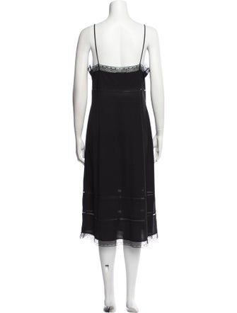 Katayone Adeli Square Neckline Midi Length Dress