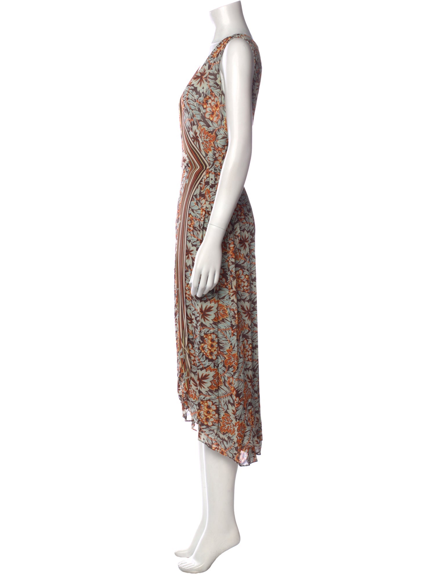 Katayone Adeli Printed Midi Length Dress