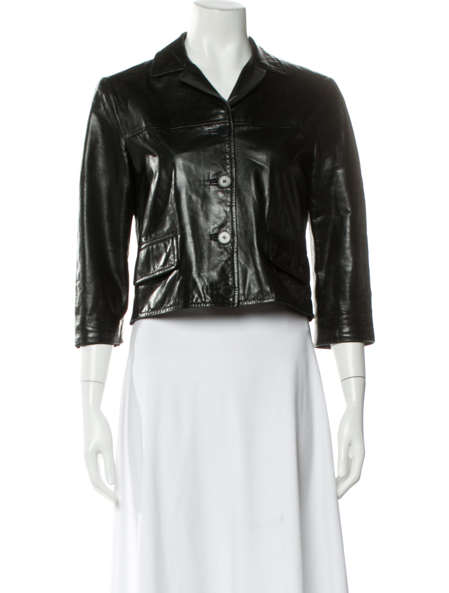 Katayone Adeli Vintage Leather Biker Jacket
