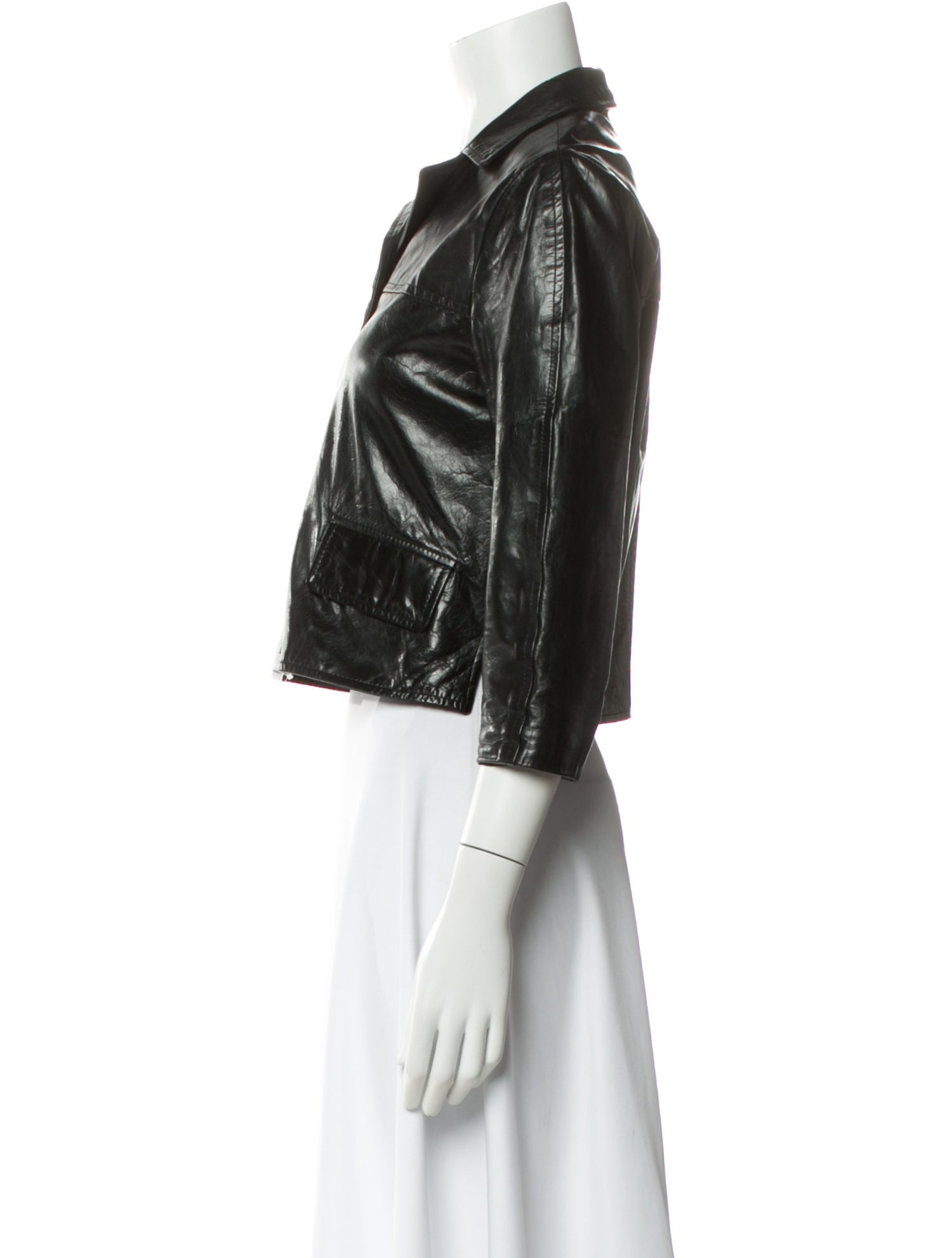 Katayone Adeli Vintage Leather Biker Jacket
