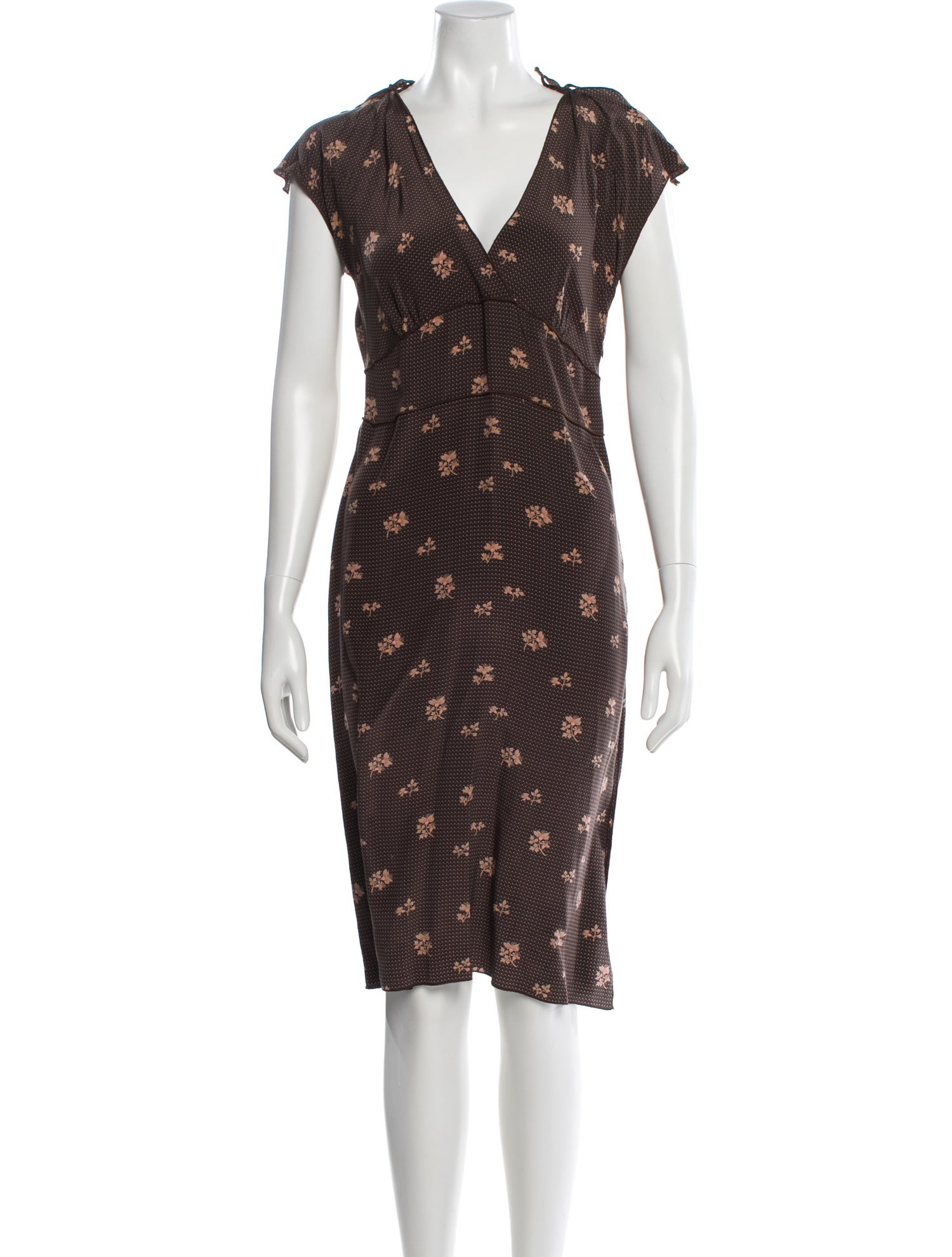 Katayone Adeli Silk Knee-Length Dress