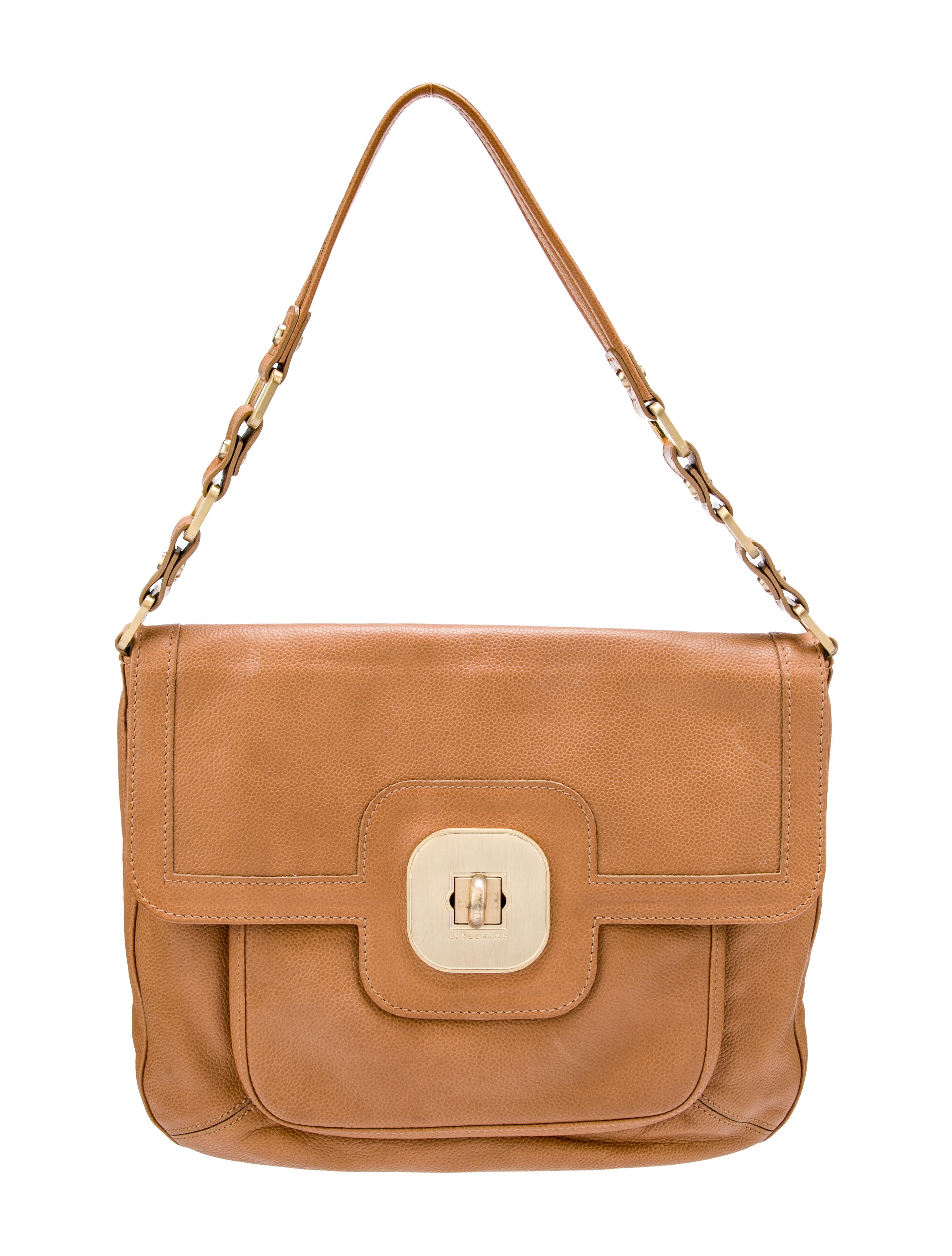 Kate Moss x Longchamp Leather Shoulder Bag Neutrals Shoulder Bags