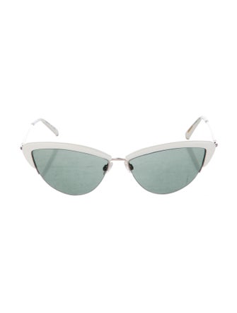 Kate Young for Tura Cat-Eye Mirrored Sunglasses