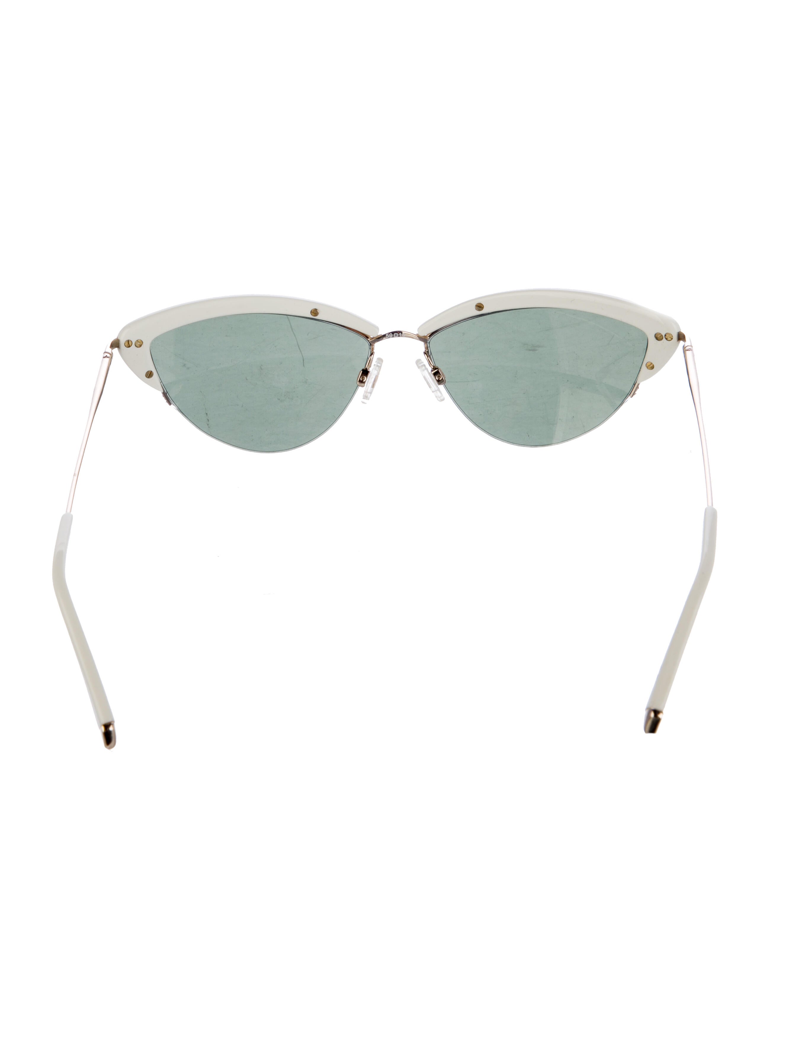 Kate Young for Tura Cat-Eye Mirrored Sunglasses