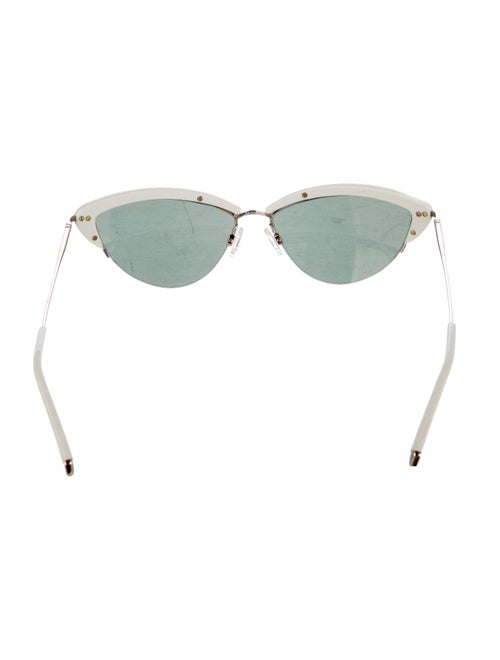 Kate Young for Tura Cat-Eye Mirrored Sunglasses