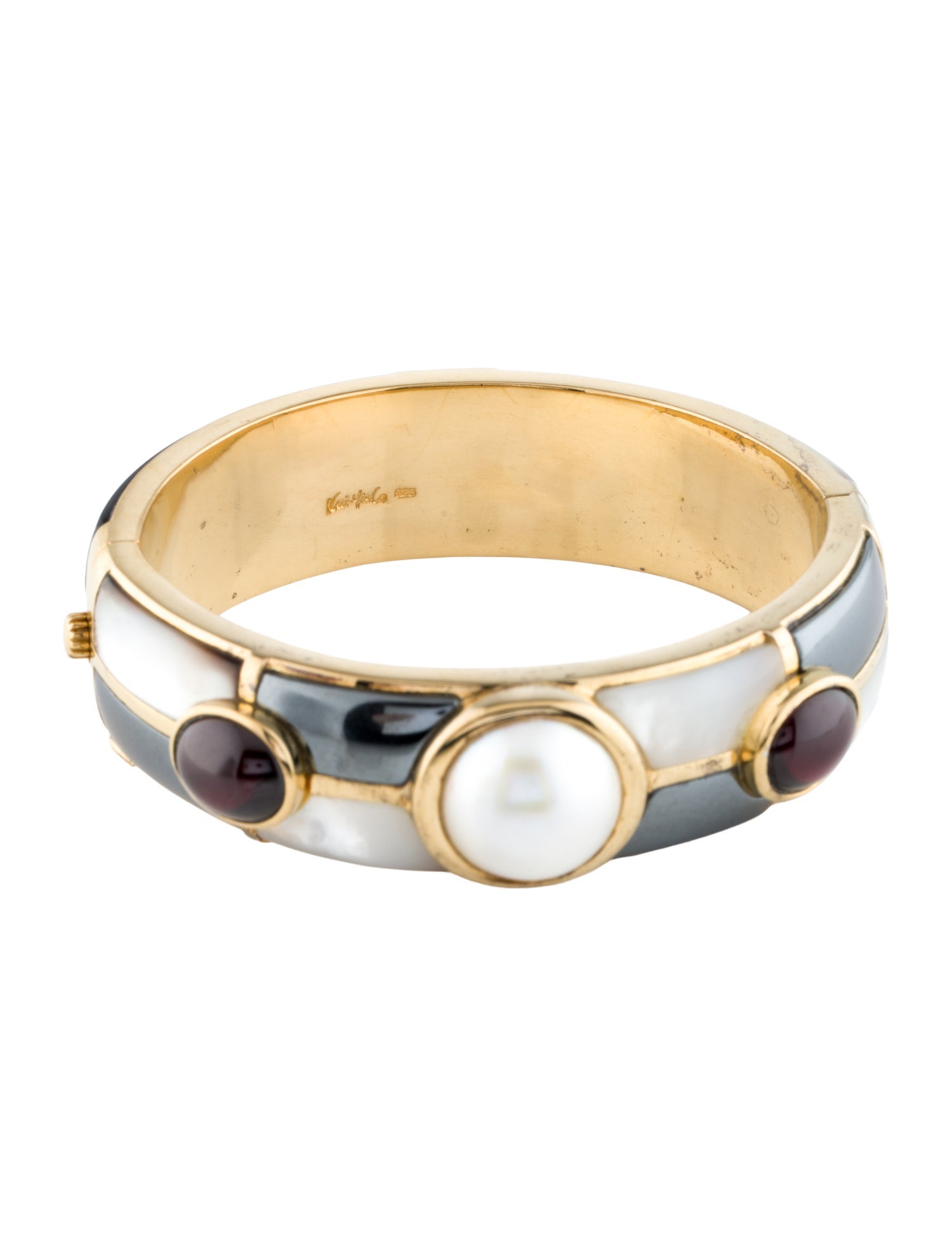 Kai-Yin Lo Mother Of Pearl & Resin Bangle Bracelet