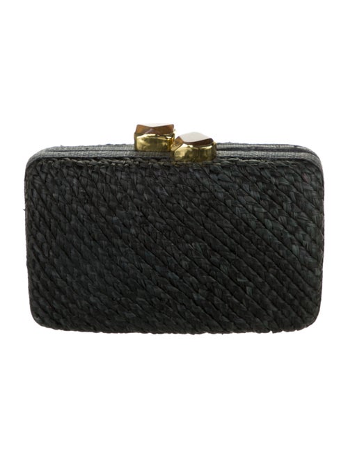 Kayu Raffia Box Clutch Blue