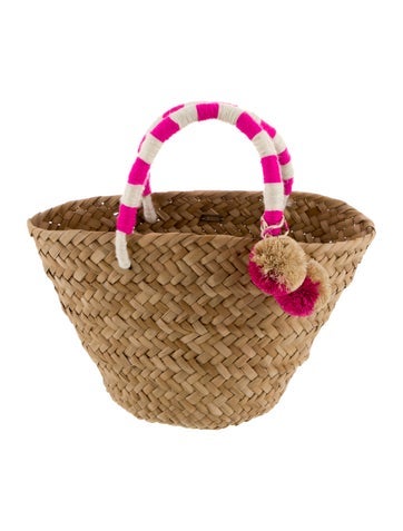 Kayu Handle Bags Straw Top Bag
