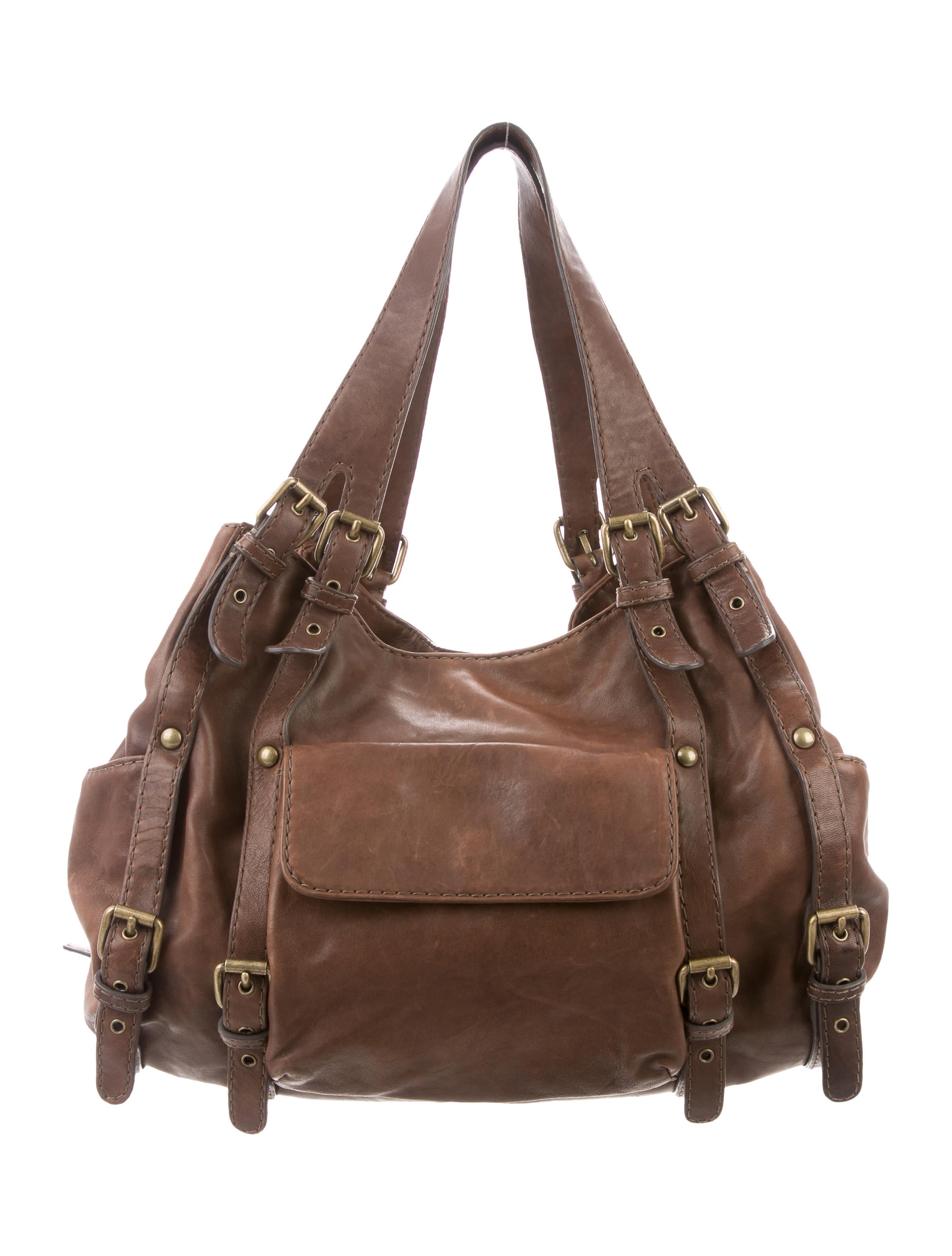 Kooba Distressed Paige Bag - Brown Totes, Handbags - WKB20104