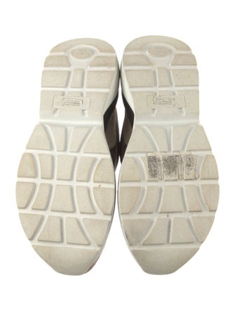 KM By Lange Suede Printed Chunky Sneakers