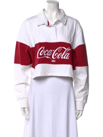 KITH x Coca-Cola Graphic Print Long Sleeve Polo