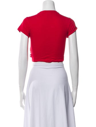 KITH x Coca-Cola Graphic Print Crew Neck Crop Top