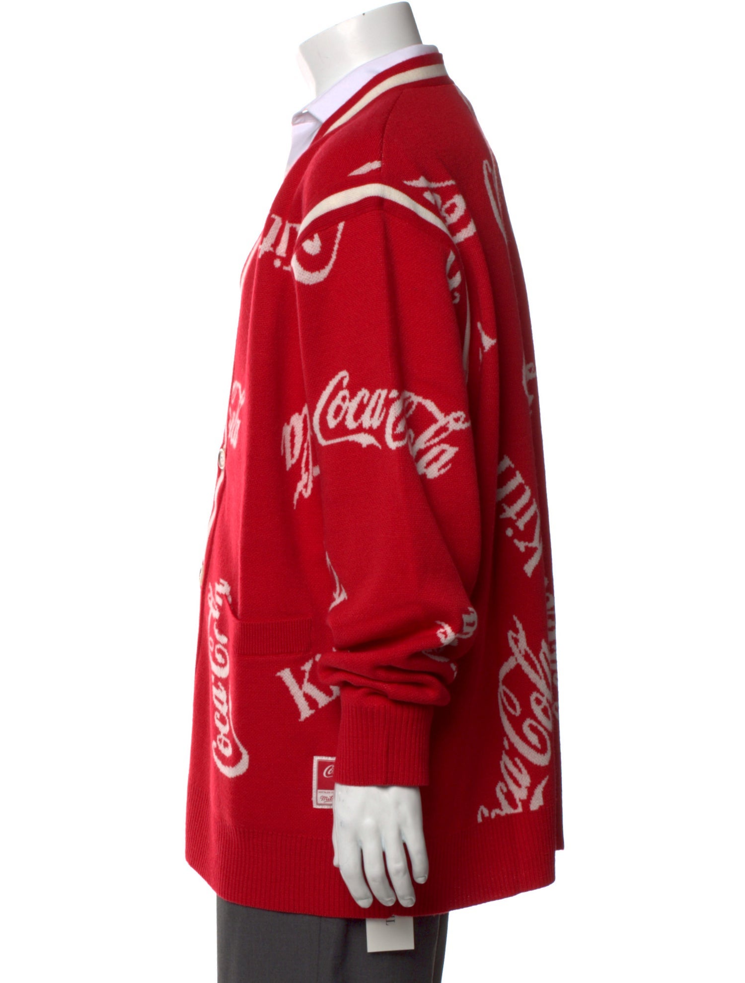 KITH x Coca-Cola Striped V-Neck Cardigan w/ Tags