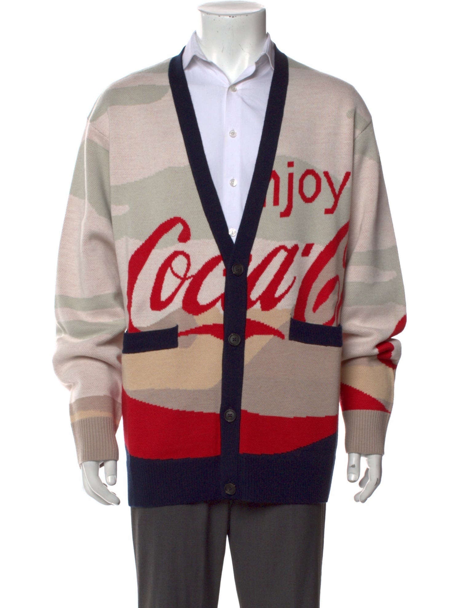 KITH x Coca-Cola Printed V-Neck Cardigan w/ Tags