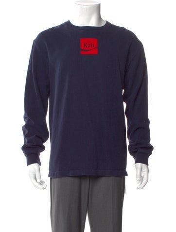 Pre-owned Kith X Coca-cola Graphic Print Crew Neck T-shirt In Blue