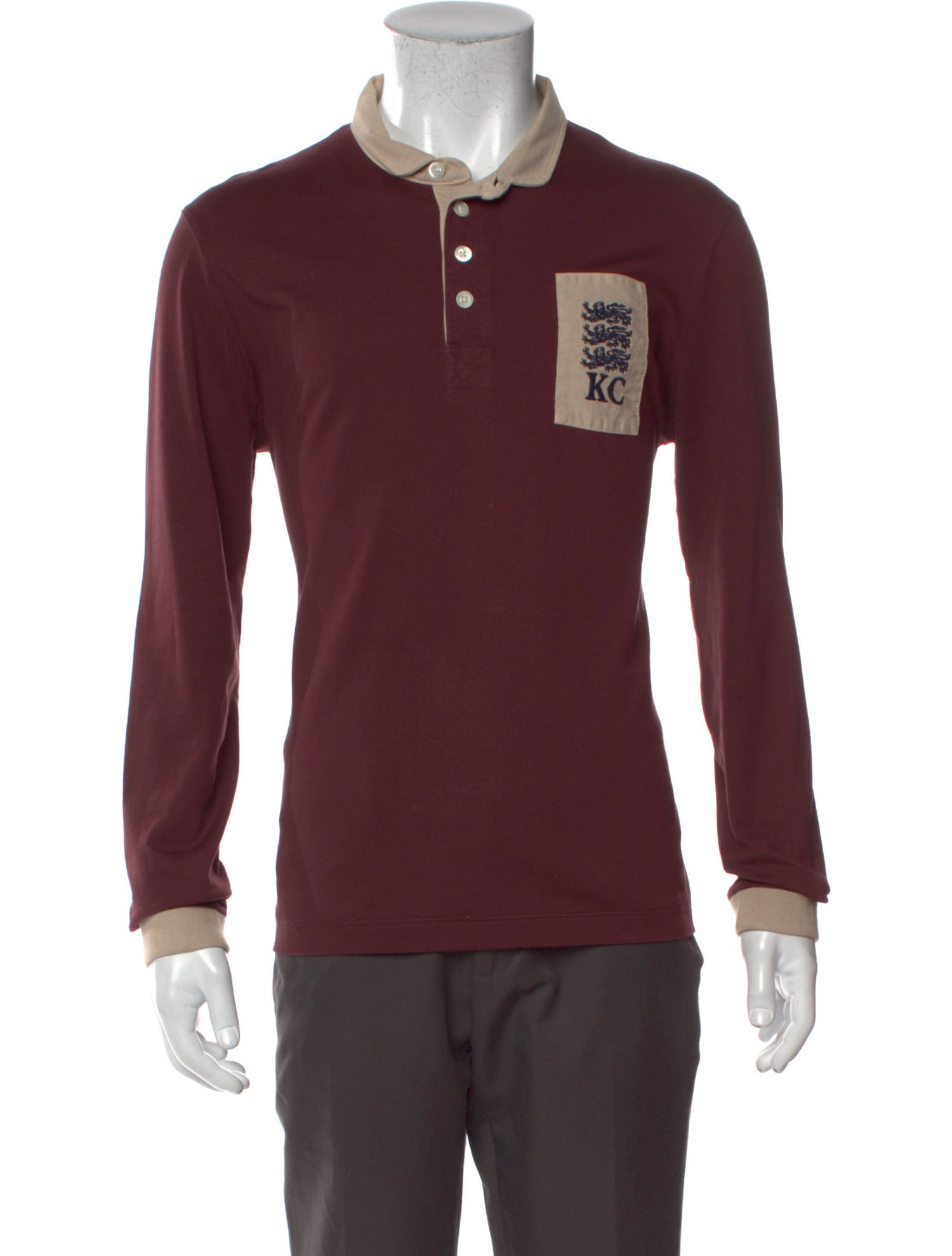 Kent & Curwen Collar Long Sleeve Polo Shirt