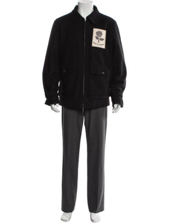 Kent & Curwen Wool Graphic Print Parka