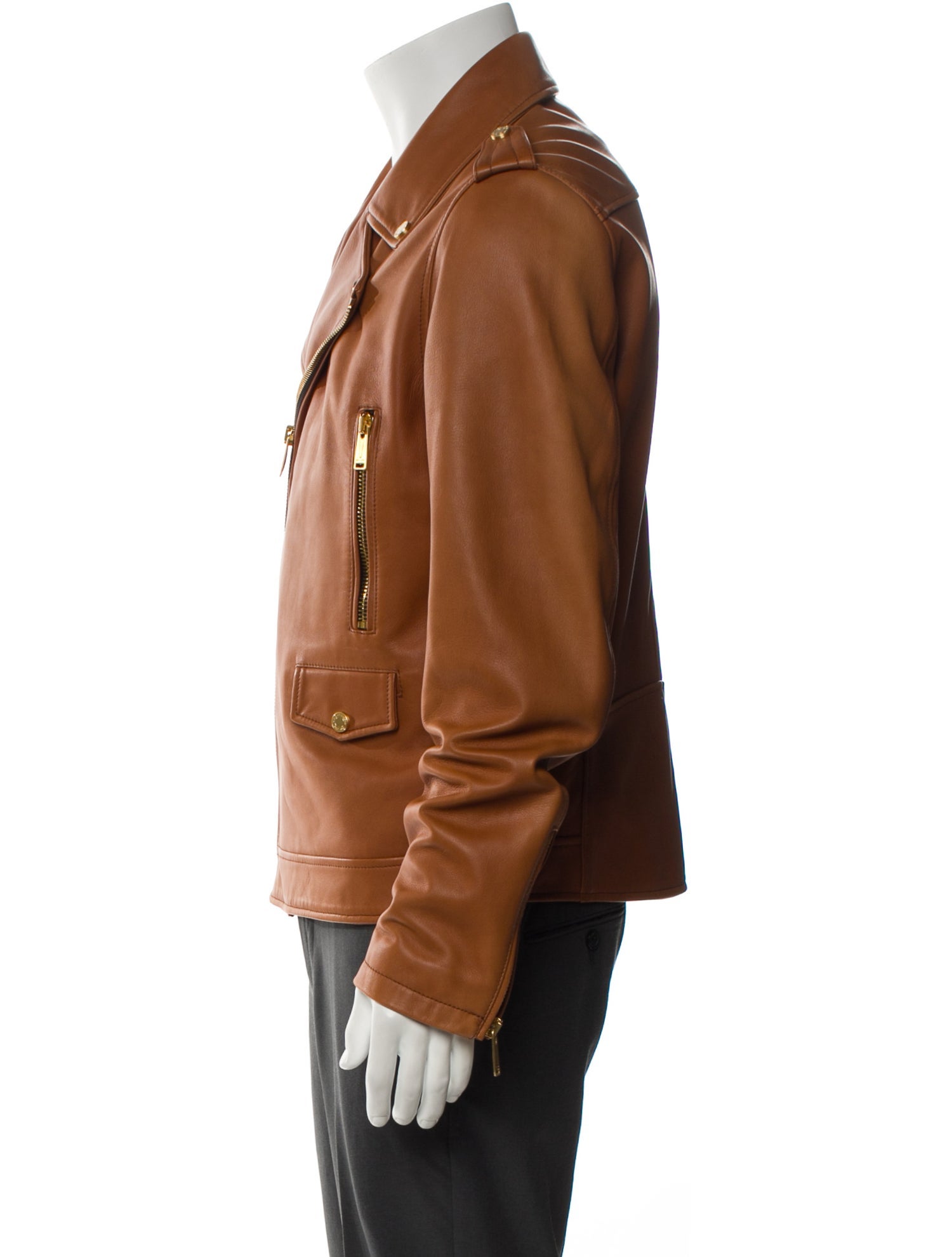 Kent & Curwen Leather Moto Jacket