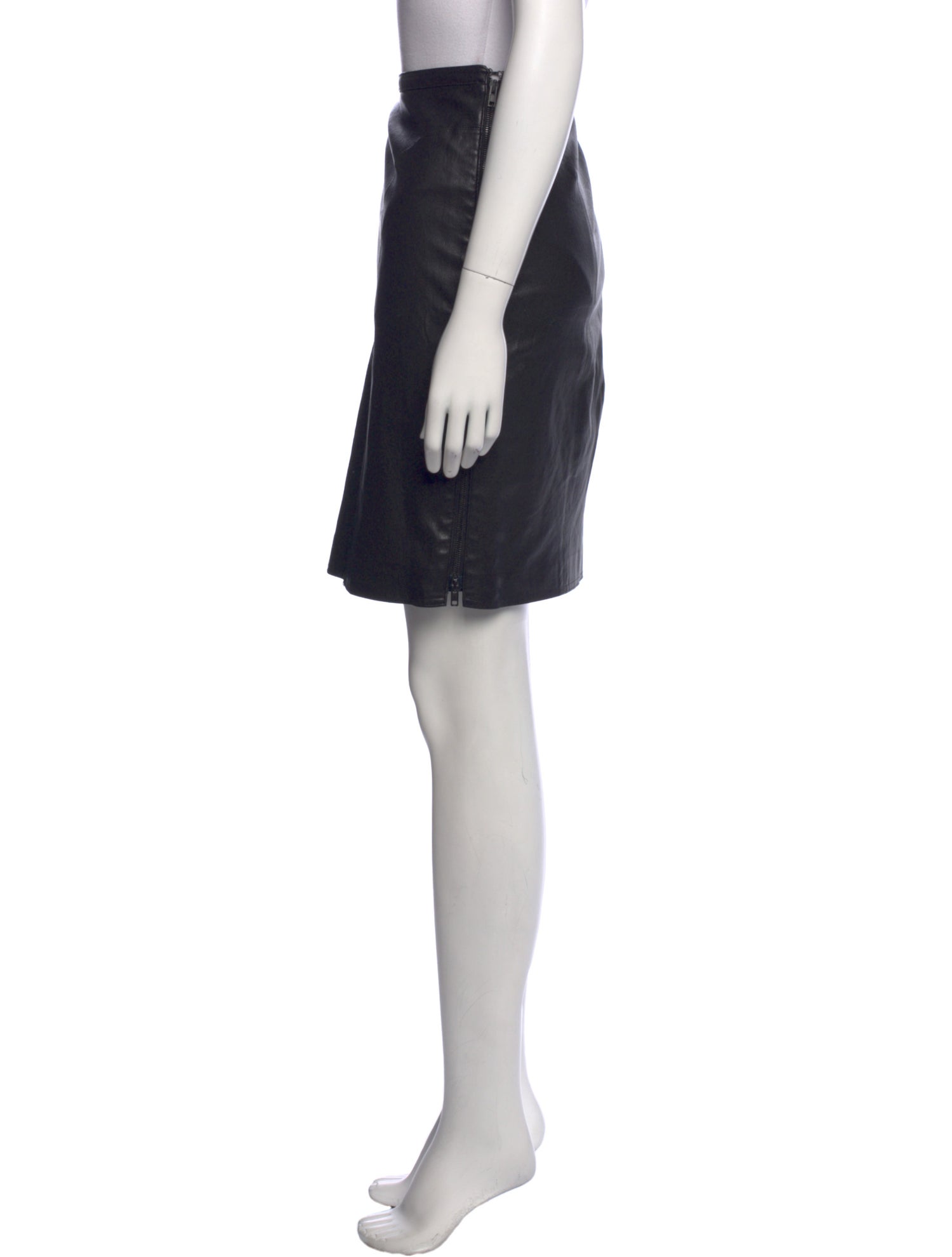 Kiki De Montparnasse Leather Knee-Length Skirt